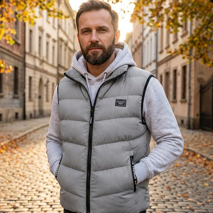 Men's Quilted Stand Collar Vest
