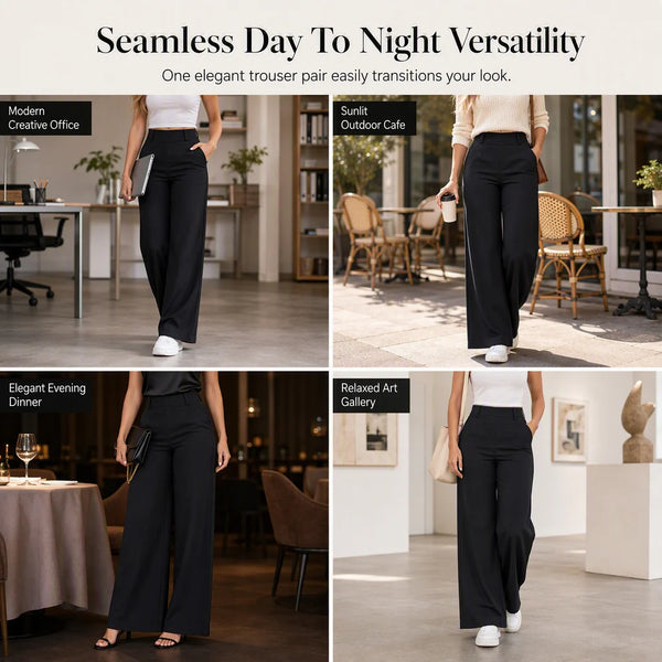 Women's High-Rise Wide-Leg Pants