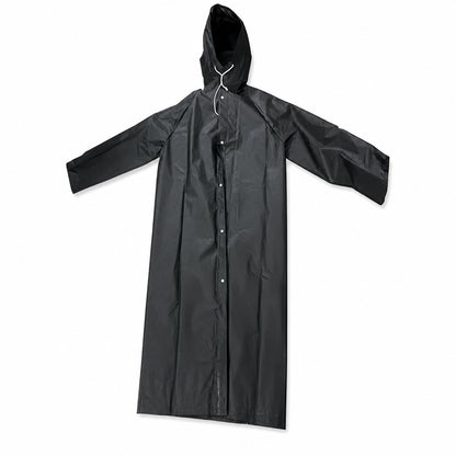 Waterproof Hooded Button-Front Raincoat