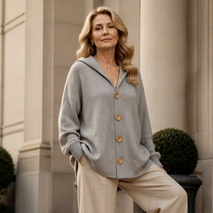 Women's Hooded Button Cardigan