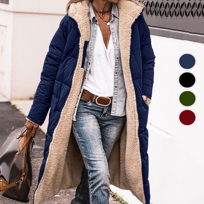Women's Reversible Hooded Quilted Coat