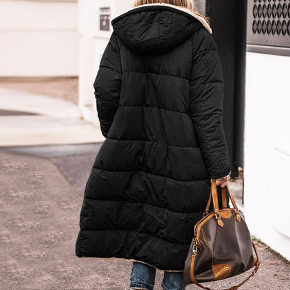 Women's Reversible Hooded Quilted Coat