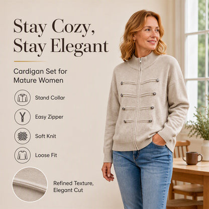 Women's Zipper Button Detail Jacket