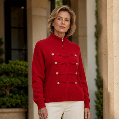 Women's Zipper Button Detail Jacket