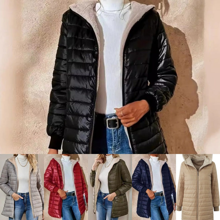 Women's Quilted Hooded Zip Coat