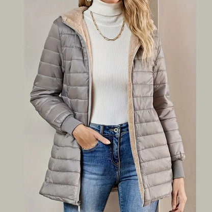 Women's Quilted Hooded Zip Coat