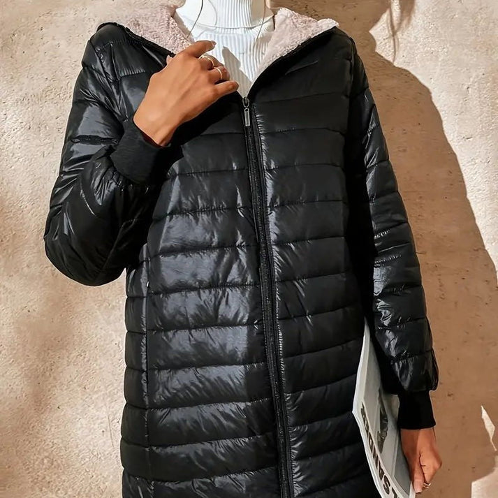 Women's Quilted Hooded Zip Coat