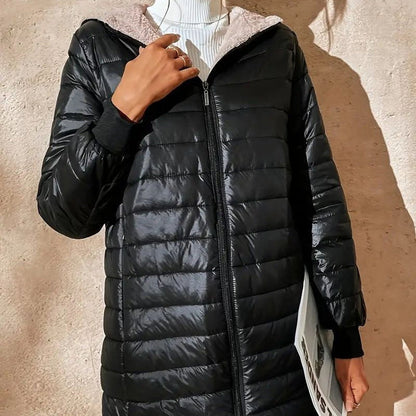 Women's Quilted Hooded Zip Coat