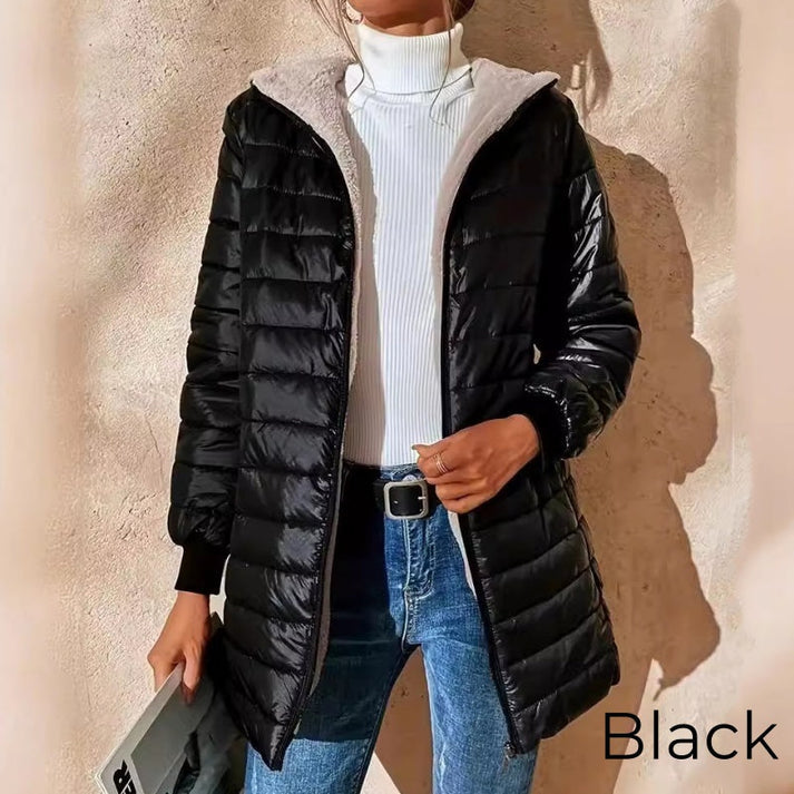 Women's Quilted Hooded Zip Coat