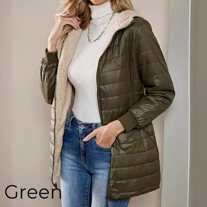 Women's Quilted Hooded Zip Coat