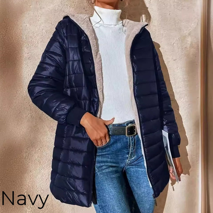 Women's Quilted Hooded Zip Coat