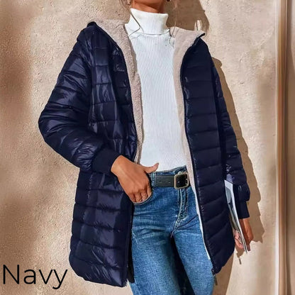 Women's Quilted Hooded Zip Coat