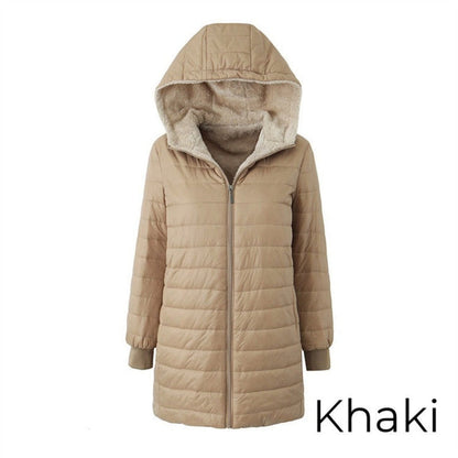 Women's Quilted Hooded Zip Coat