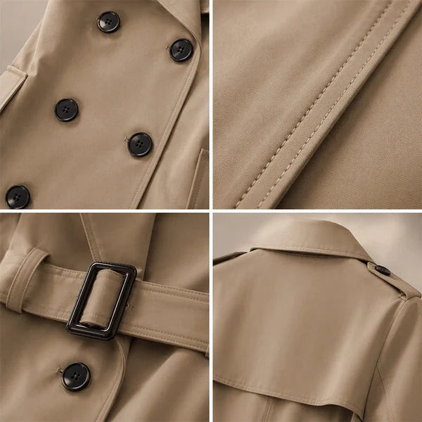 Women's Double-Breasted Belted Trench Coat