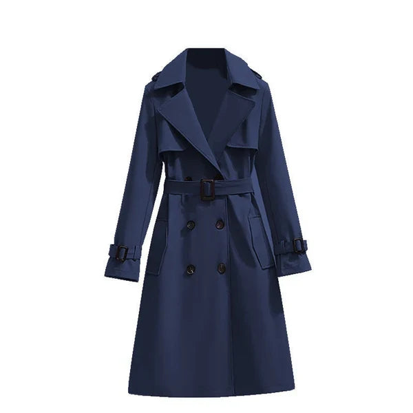 Women's Double-Breasted Belted Trench Coat