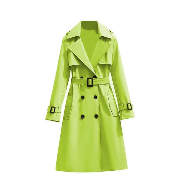Women's Double-Breasted Belted Trench Coat