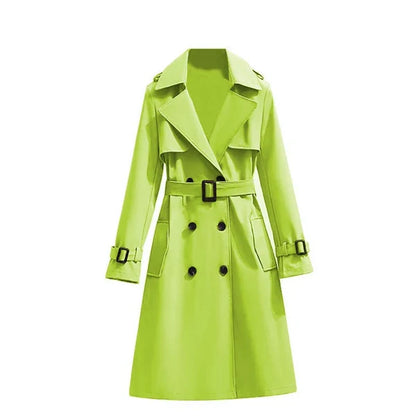Women's Double-Breasted Belted Trench Coat