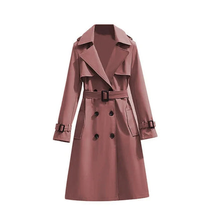Women's Double-Breasted Belted Trench Coat