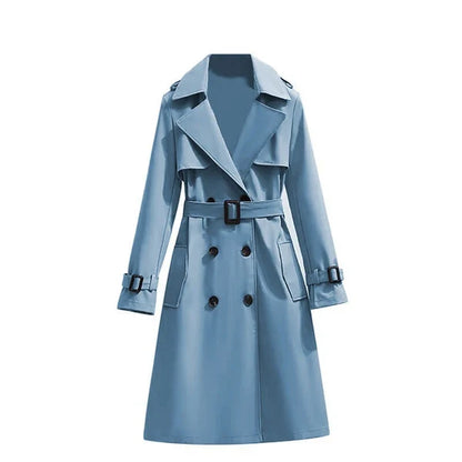 Women's Double-Breasted Belted Trench Coat