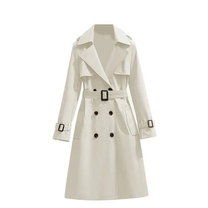 Women's Double-Breasted Belted Trench Coat