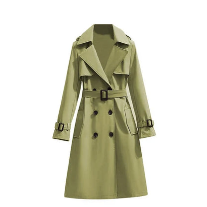 Women's Double-Breasted Belted Trench Coat