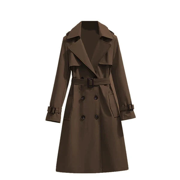 Women's Double-Breasted Belted Trench Coat