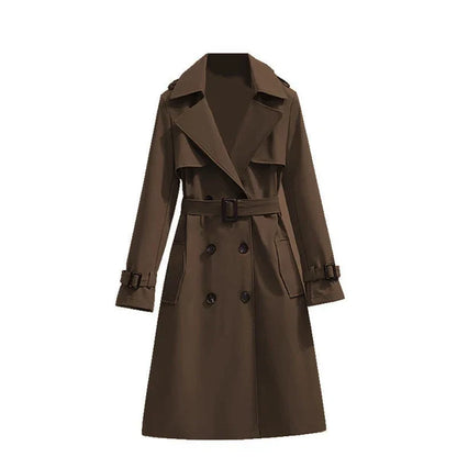 Women's Double-Breasted Belted Trench Coat