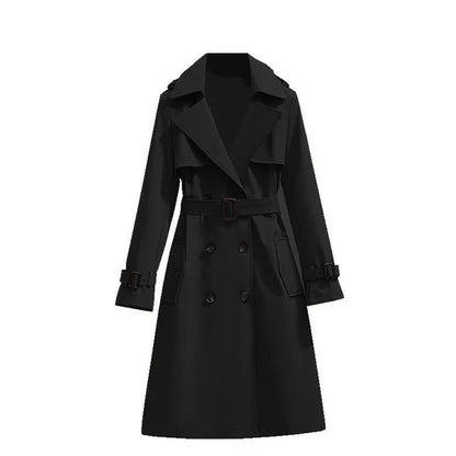 Women's Double-Breasted Belted Trench Coat