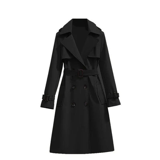 Women's Double-Breasted Belted Trench Coat