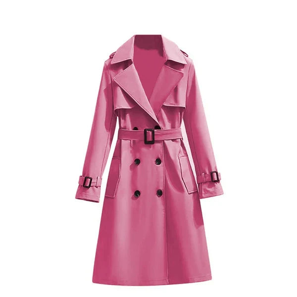 Women's Double-Breasted Belted Trench Coat