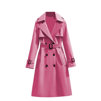 Women's Double-Breasted Belted Trench Coat