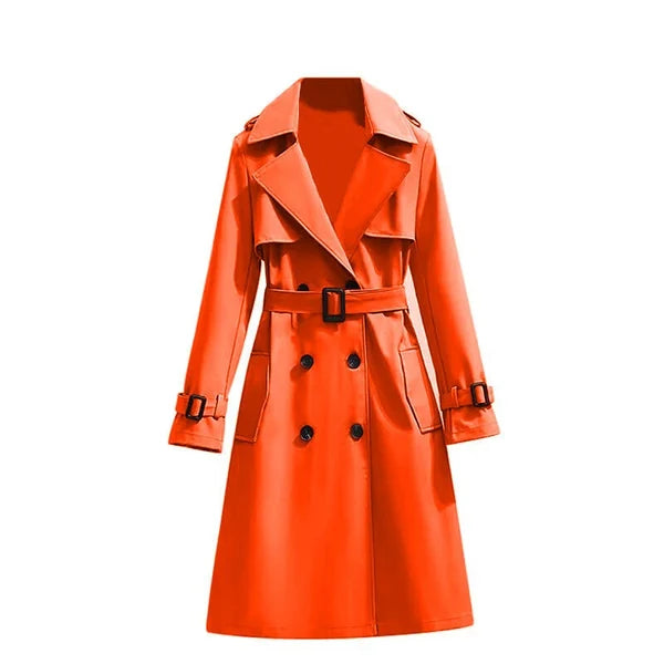 Women's Double-Breasted Belted Trench Coat