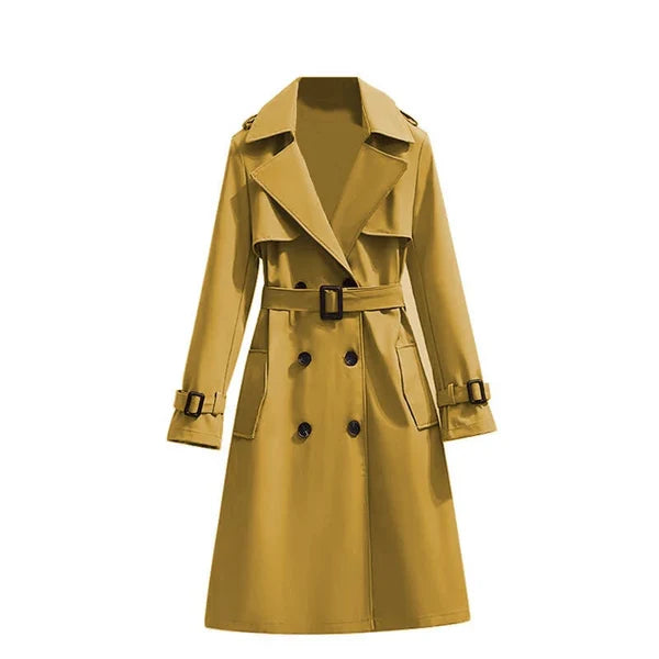 Women's Double-Breasted Belted Trench Coat