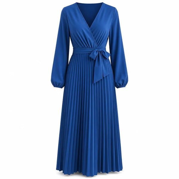 Women's Pleated Wrap Dress