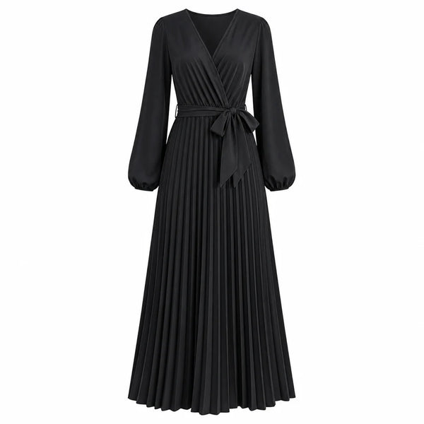 Women's Pleated Wrap Dress