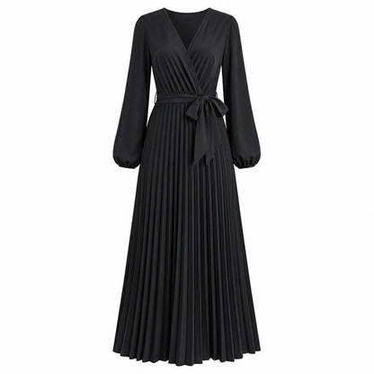 Women's Pleated Wrap Dress
