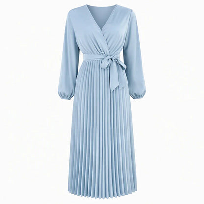 Women's Pleated Wrap Dress
