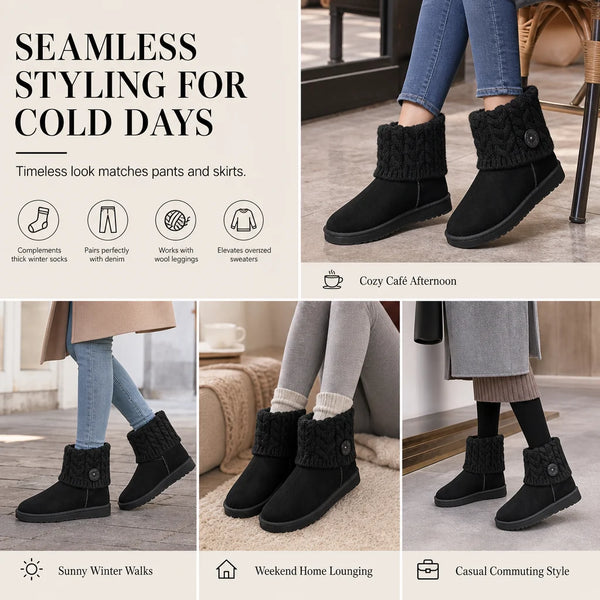 Women's Cable Knit Cuff Boots