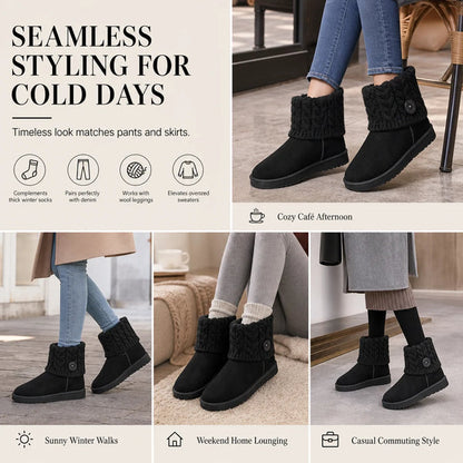 Women's Cable Knit Cuff Boots