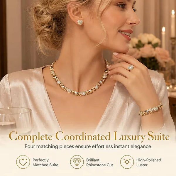 Women’s Heart Detail Jewelry Set