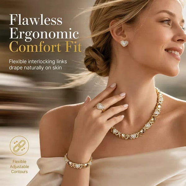 Women’s Heart Detail Jewelry Set