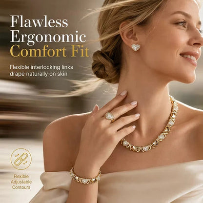 Women’s Heart Detail Jewelry Set