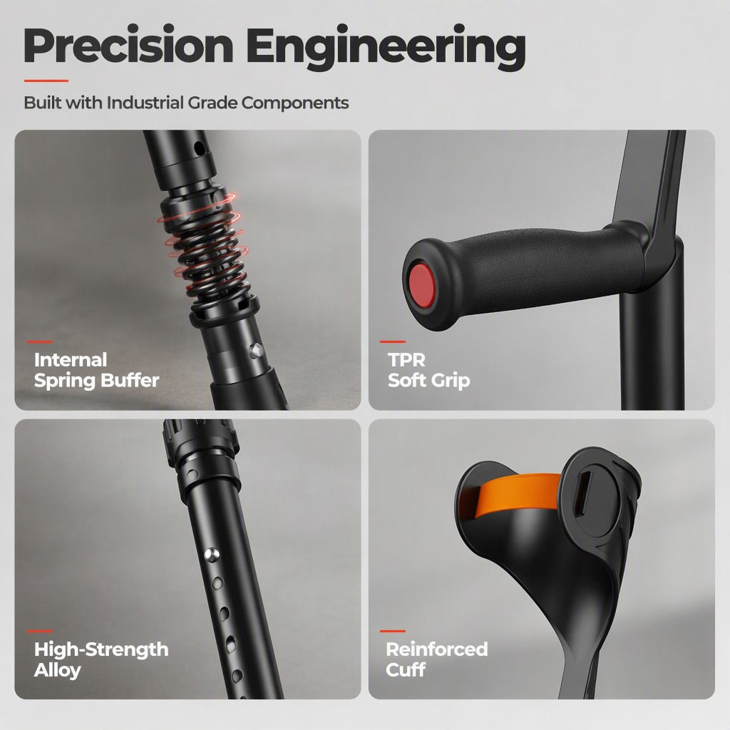 Foldable Adjustable Forearm Crutches
