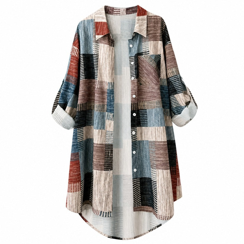 Women's Patterned Button-Front Shirt