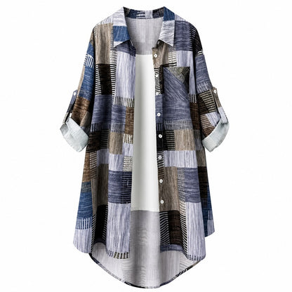 Women's Patterned Button-Front Shirt