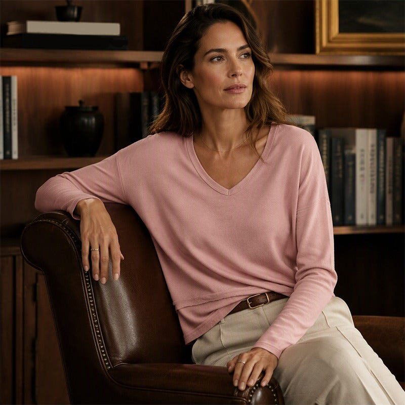 Women's V-Neck Pullover Top