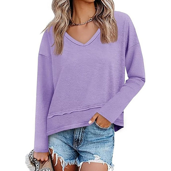 Women's V-Neck Pullover Top