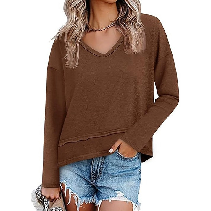 Women's V-Neck Pullover Top