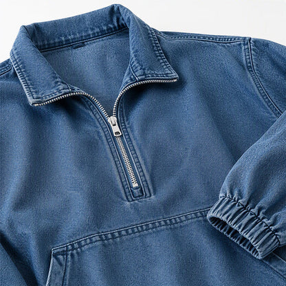 Women's Quarter-Zip Front Pocket Jacket