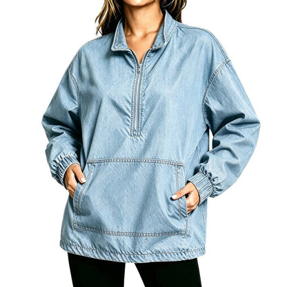 Women's Quarter-Zip Front Pocket Jacket